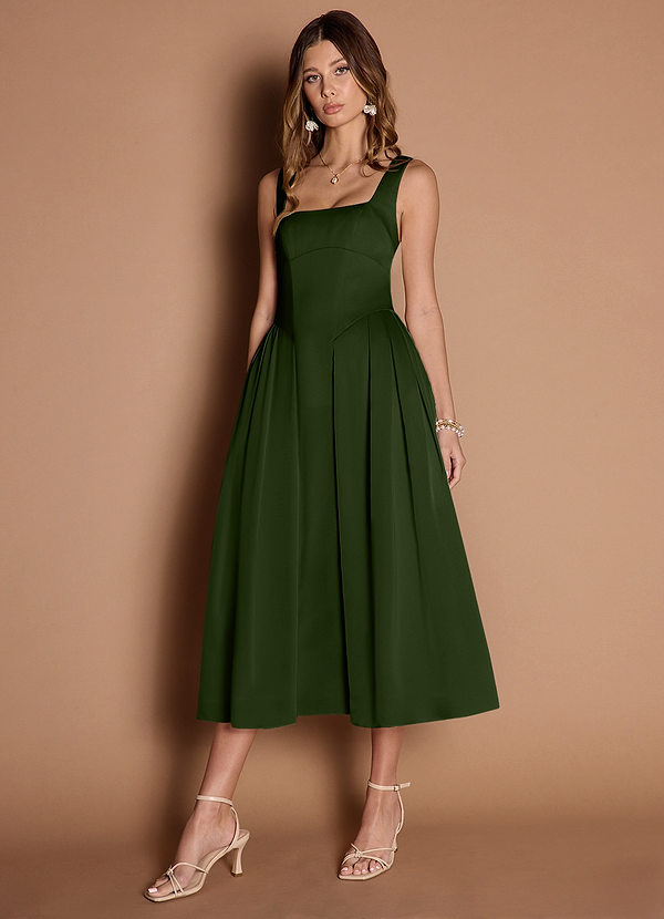 Eirlys Olivgrün Midikleid image1