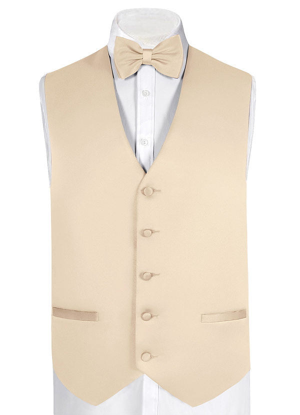 front Matte Satin Vest and Bow Tie Set