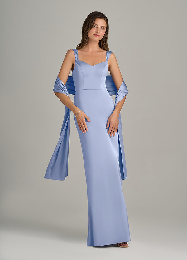 front Azazie Scialle In Raso Elasticizzato In Colore Abbinato