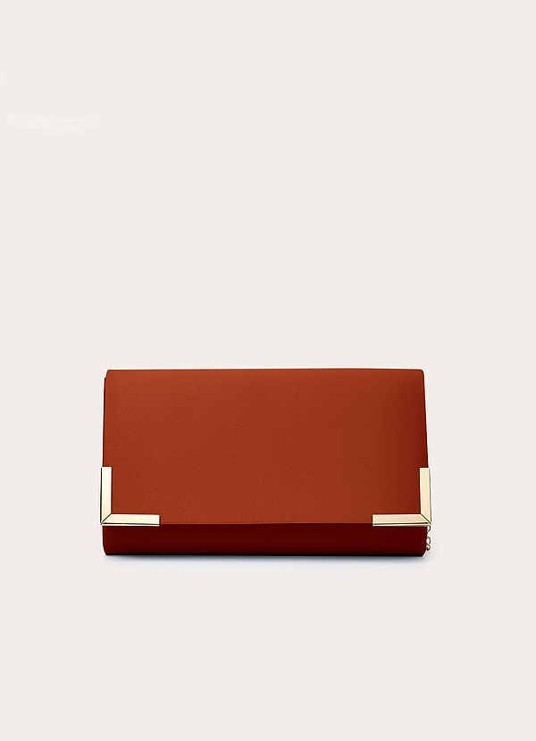 front Bolso de mano tipo sobre de satén mate a juego