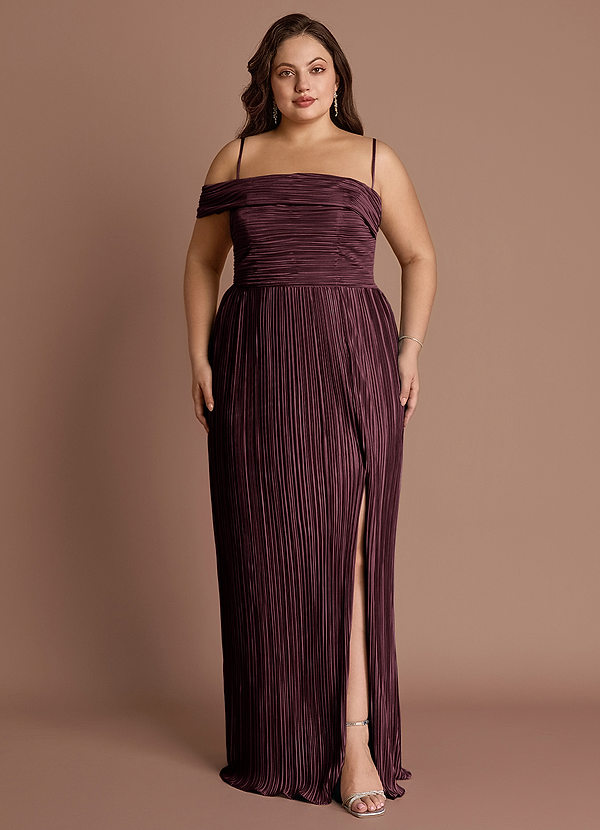 Maxi jurk Isolde Kastanjebruin Rood image1