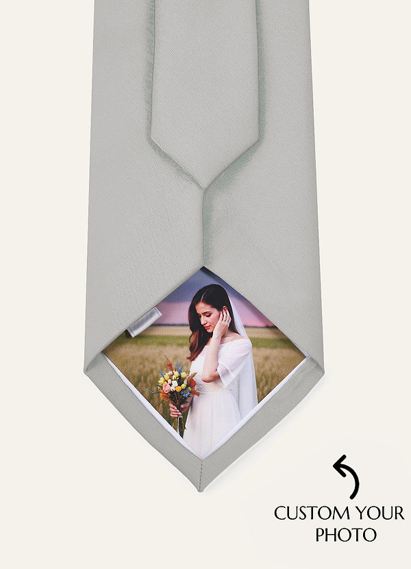 Stretch Satin Custom Photo Tie – Personalized Necktie front