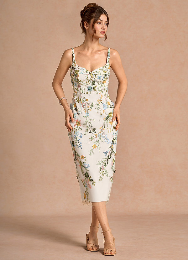 Paulina White Midi Dress image1