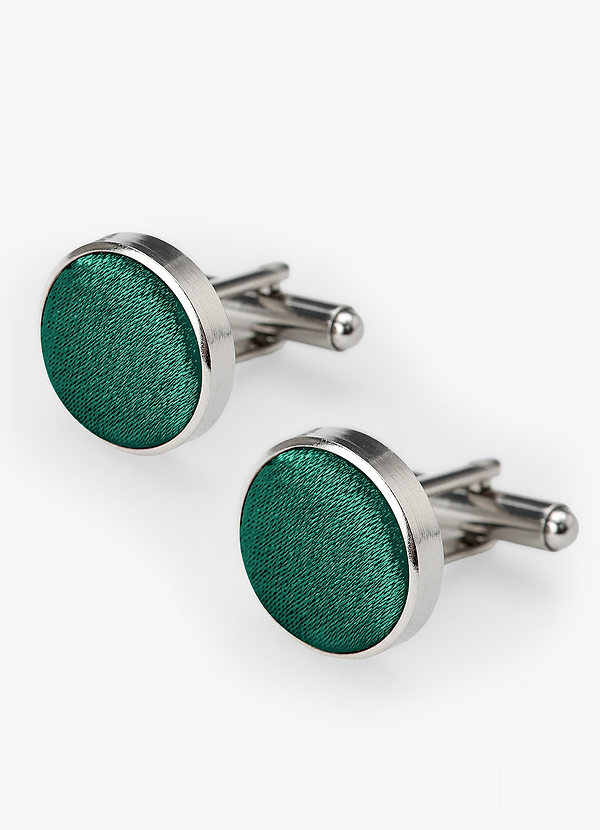 front Afgeronde metallic satijnen manchetknopen