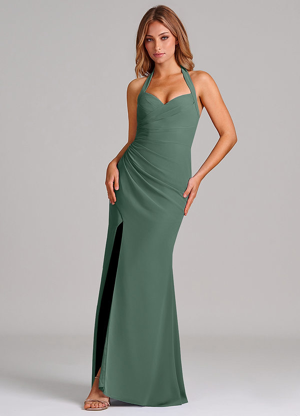 Azazie Emeria Suknie dla druhen Syrena Dekolt w kształcie serca Szyfon Do ziemi Sukienka image1