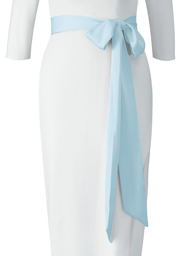 front Azazie Matching Color Stretch Satin Sash