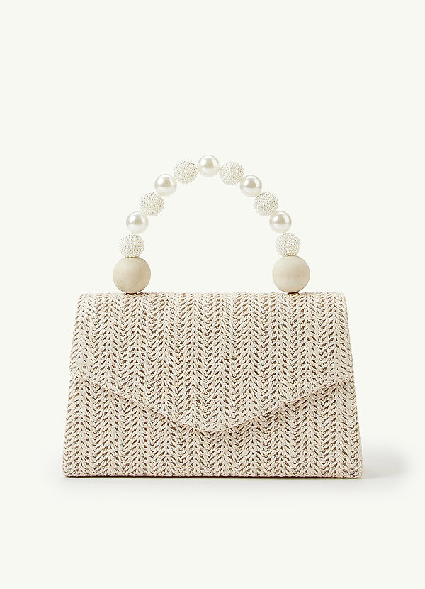 front Woven Wicker Handbag