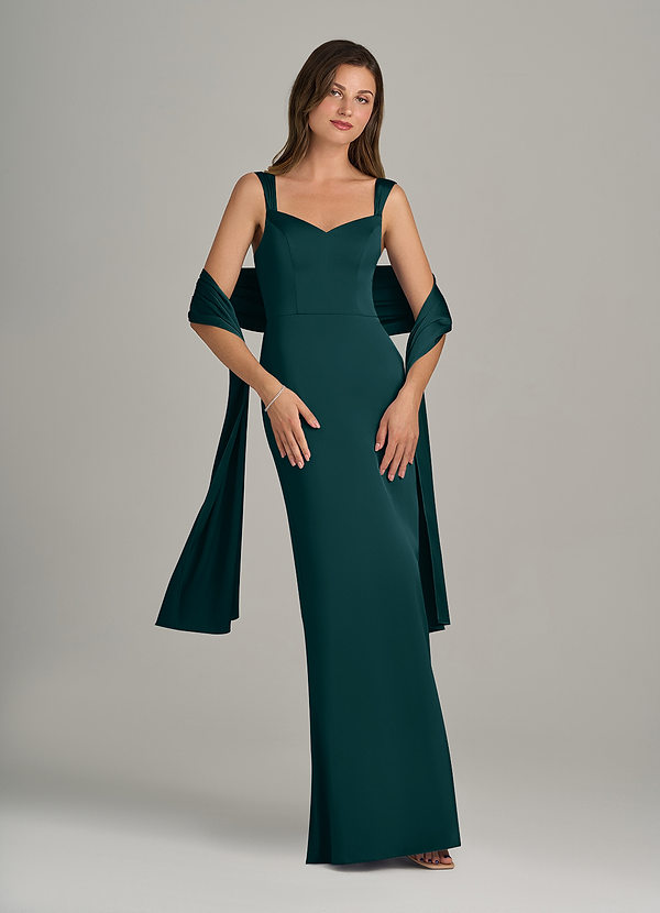 front Azazie Matching Color Stretch Satin Shawl