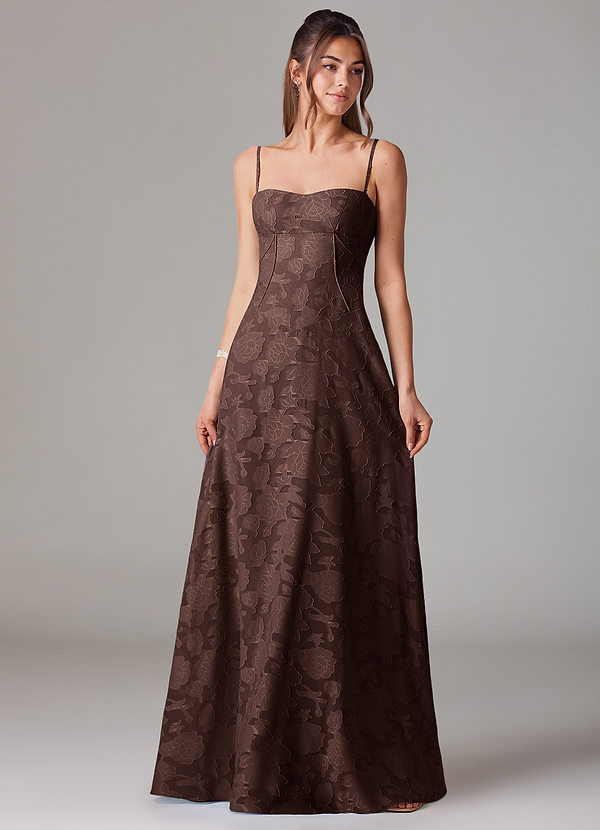 Azazie Valentine Bridesmaid Dresses Ganache A-Line Sweetheart Neckline Floral Burnout Dress image1