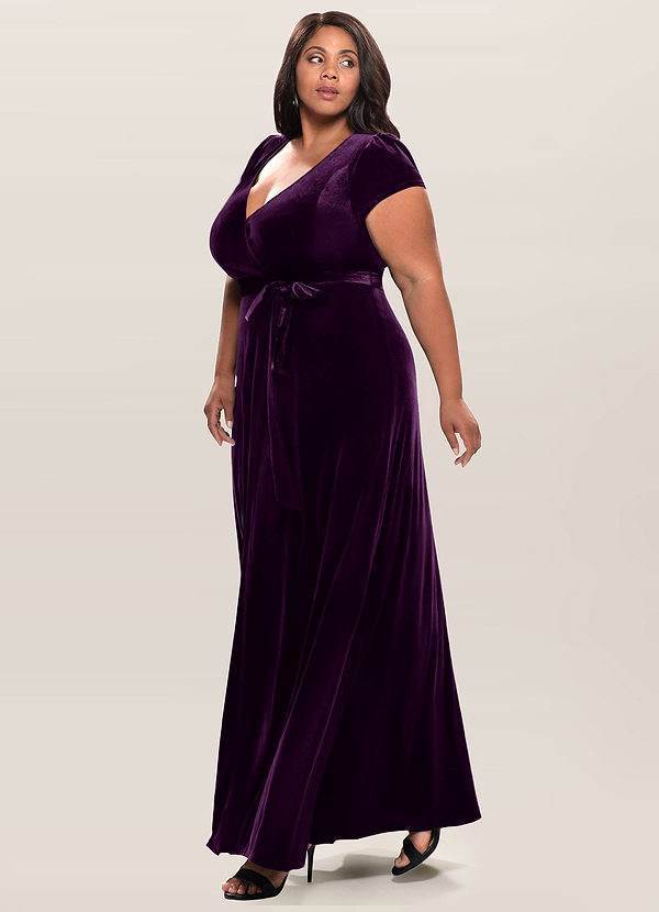 Purple Velvet Maxi Dress Dresses | Azazie