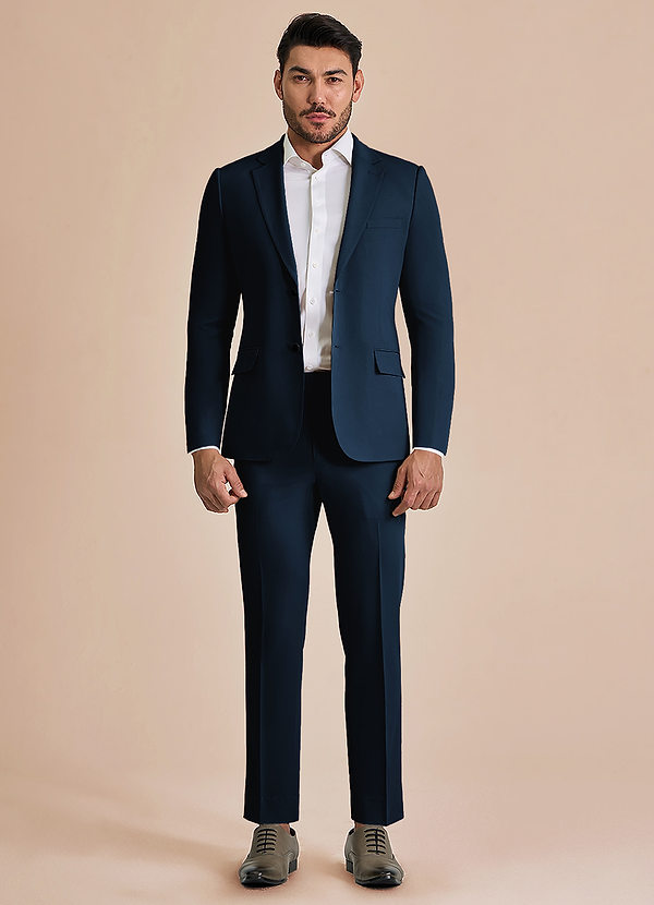 front William Navy Blue Comfort Blend Suit