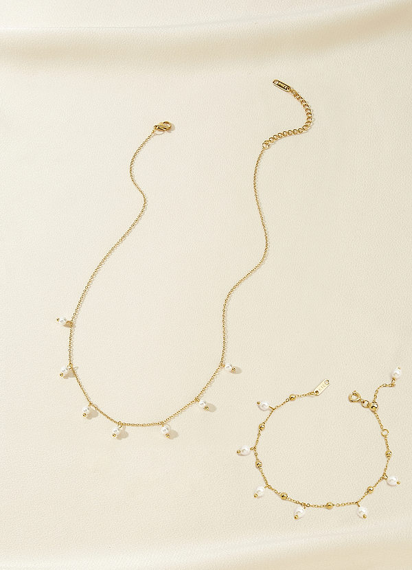 Conjunto de joyas de perlas Maisie front