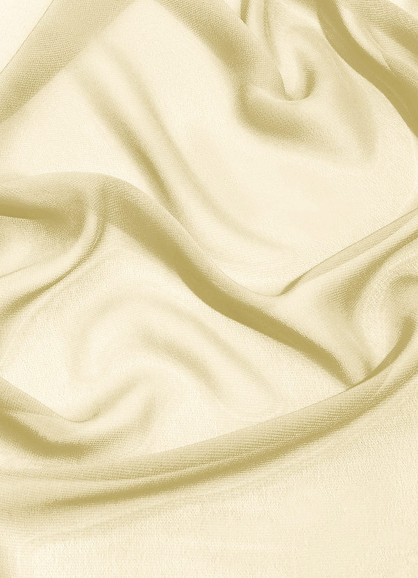 front Azazie Lemon Sorbet Chiffon Fabric By the Yard