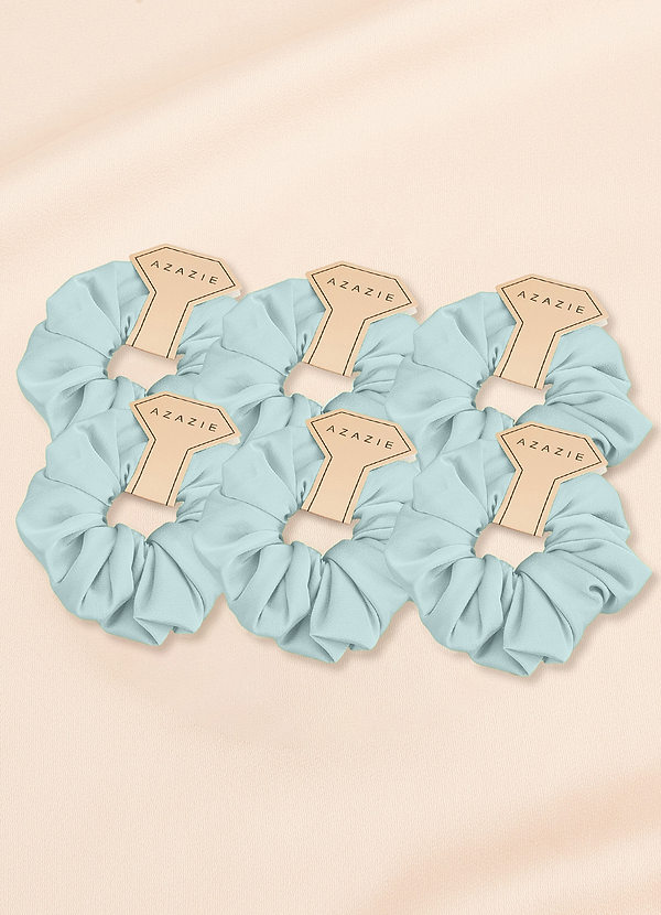 front Matching Color Bridesmaid Stretch Satin Over Size Scrunchie Set