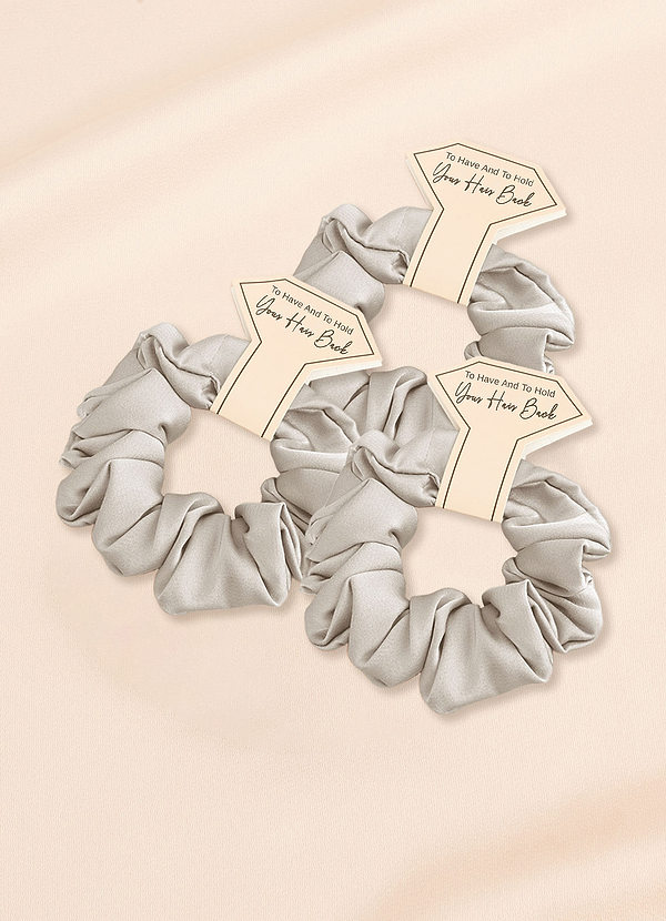 front Bijpassende Kleur Bruidsmeisje Stretch Satijn Normale Maat Scrunchies