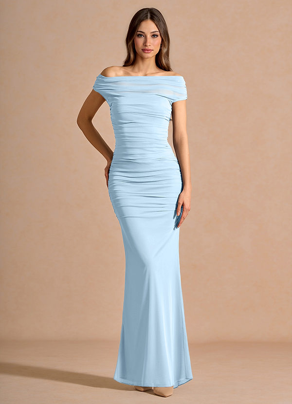 Coraliea Sky Blue Maxi Dress image1
