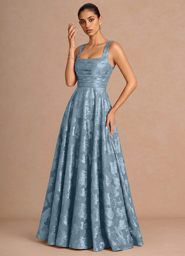 Robe Maxi Bleu Poussiéreux Azaria image1
