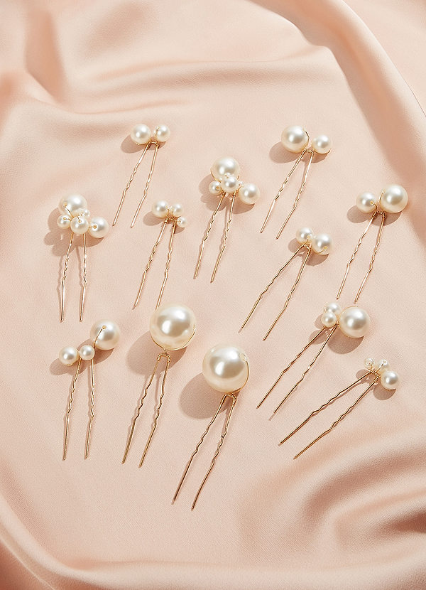front Pearl U-Shaped Hairpins