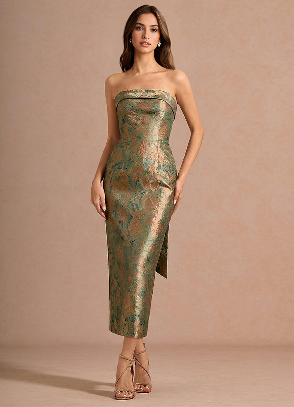 Corinne Vintage Blågrøn Maxikjole image1