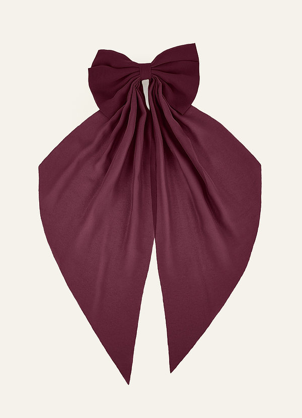 front Matching Color Chiffon Bow Hair Clip