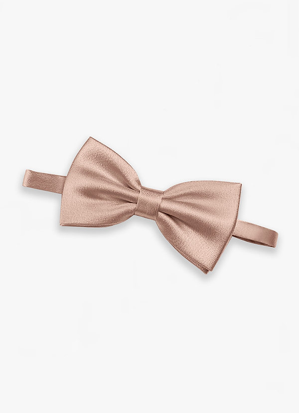front Adjustable Metallic Satin Pre-Tied Bow Tie