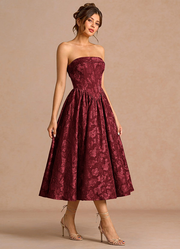 Sadie Wine Midi Dress image1