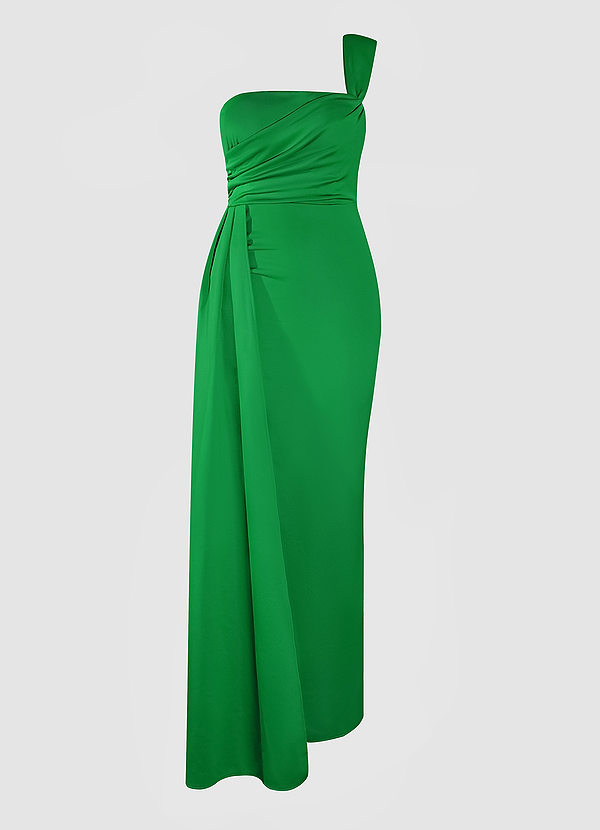 Green Magic At Midnight Green One-Shoulder Maxi Dress Dresses | Azazie