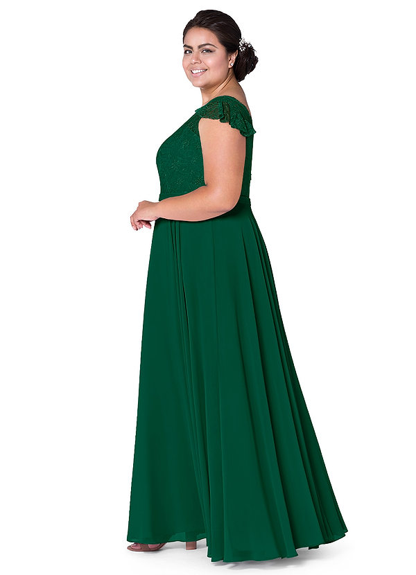  Azazie Cheryl Bridesmaid Dress  Dark Green Azazie 