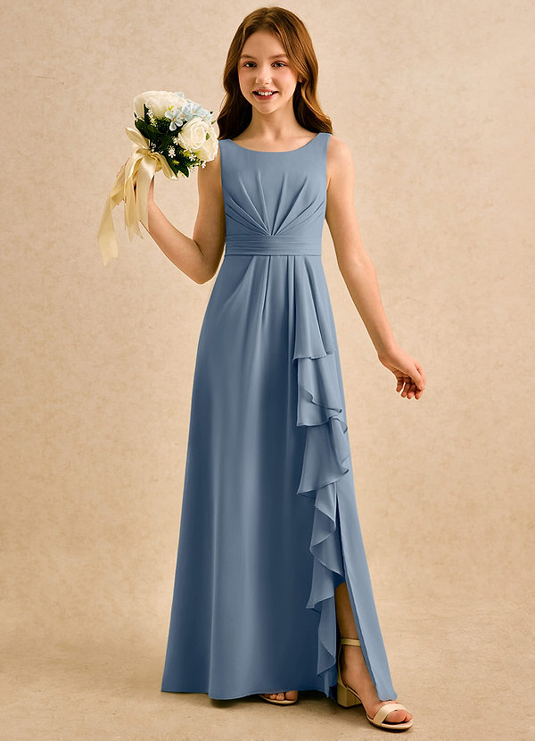 Azazie Chibi Girls Formal Flower Girl Dresses Twilight A-Line Pleated Chiffon Dress image1