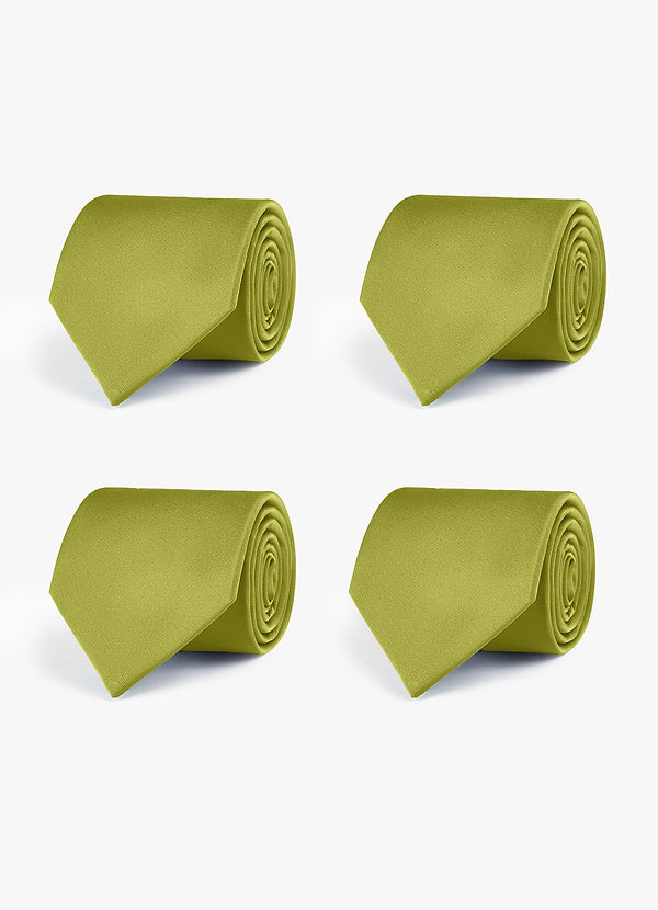front Stretch Satin Matching Groomsmen Tie Set – 4 Pieces