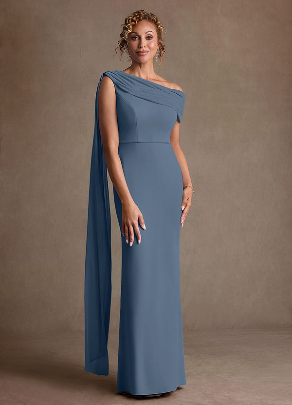 Azazie Bassi Mother of the Brides Dresses Twilight Mermaid Off the Shoulder Mesh Dress image1