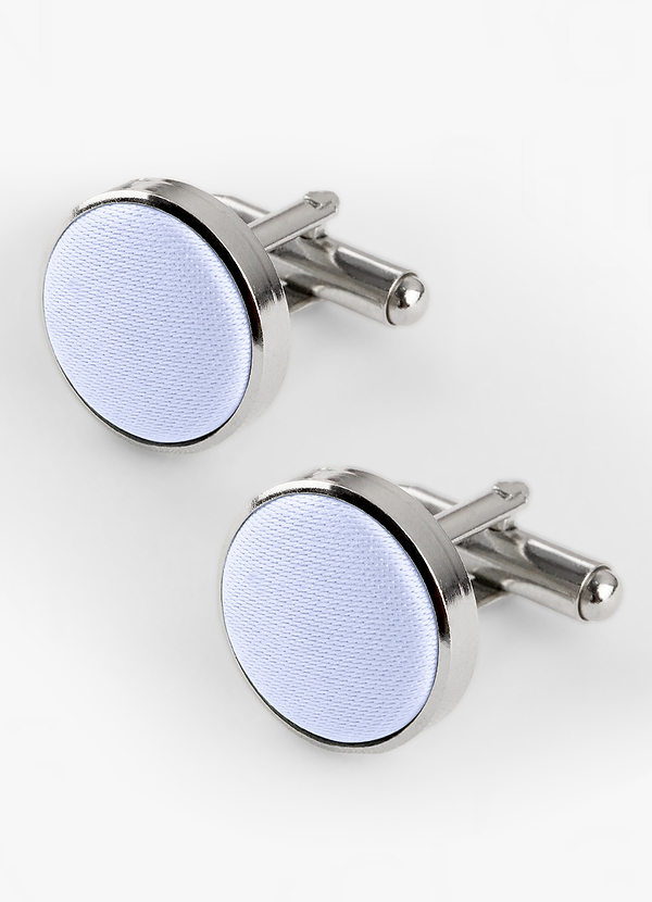 front Boutons de manchette arrondis en satin mat