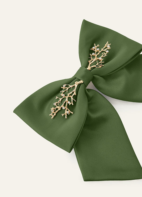 front Matching Color Metal Branch Bow Hair Clip