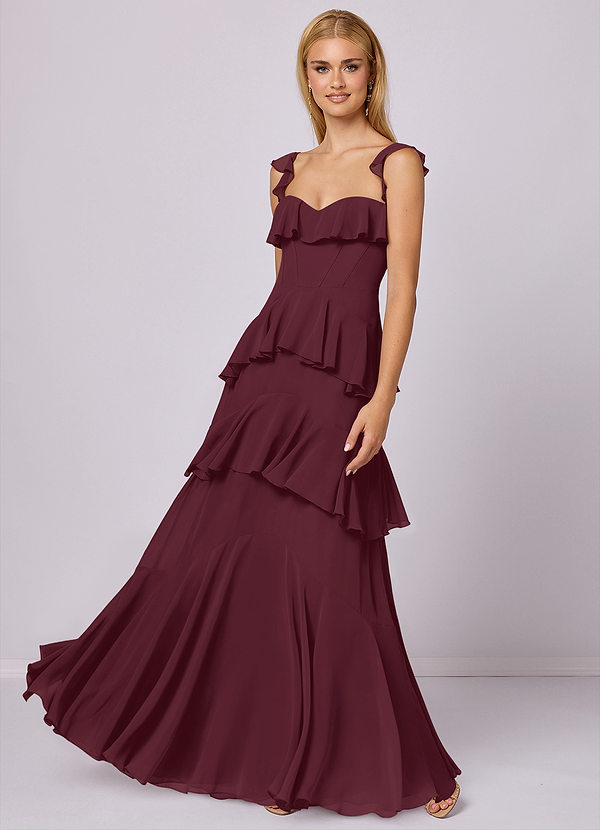 Barbie ♥ Azazie Bridesmaid Dresses A-Line Sweetheart Neckline Chiffon Floor-Length Dress image1