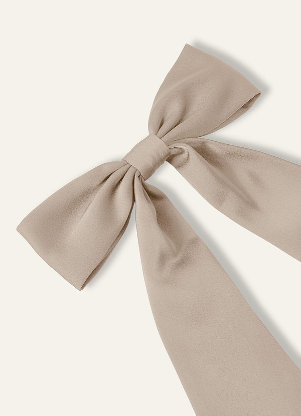 Matching Color Stretch Satin Bow Hair Clip front