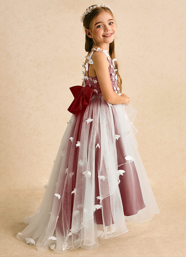 Azazie Darlina Vestidos de Niña de Flores Vestido de Marfil Óxido de Tul de Princesa con Encaje image1