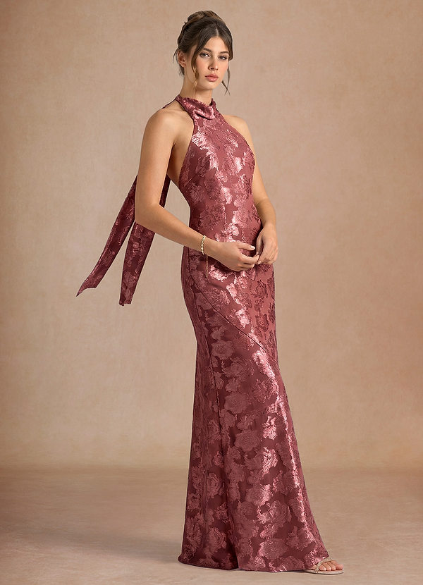 Vestido Vintage Rosa Largo Dillon image1