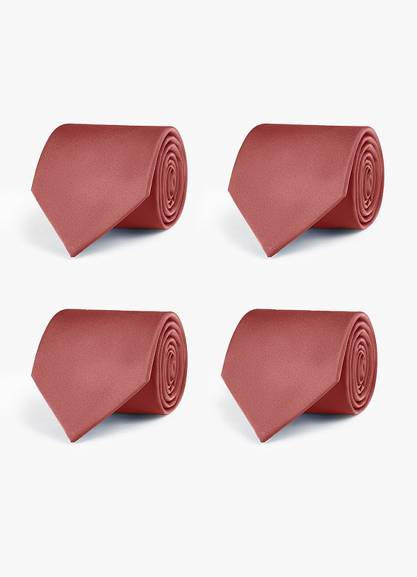 front Stretch Satin Matching Groomsmen Tie Set – 4 Pieces