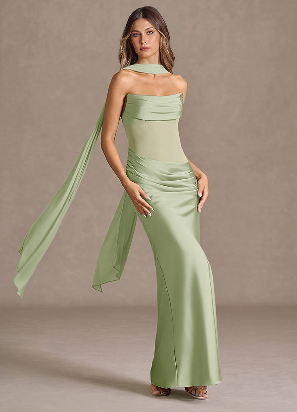 Leonore Light Green Maxi Dress image1