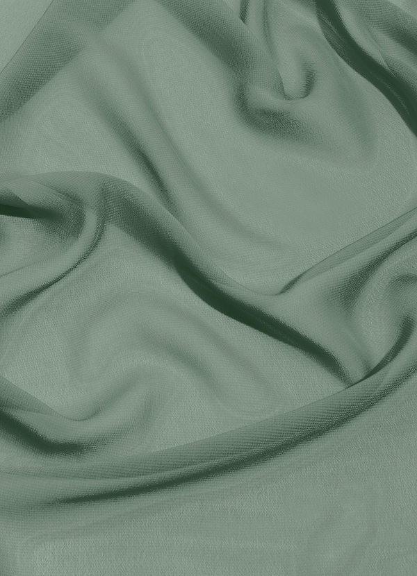 front Silver Sage Chiffon Fabric By the Yard
