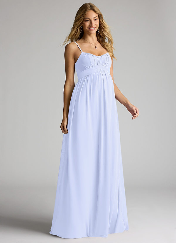 Azazie Llana Maternity Bridesmaid Dresses A-Line Chiffon Floor-Length Dress image1