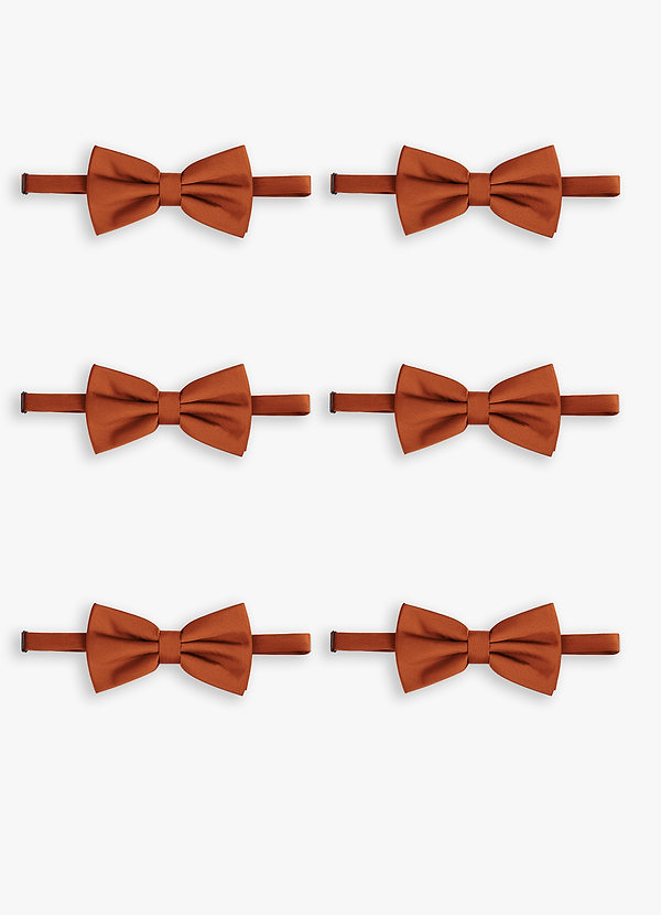 front Adjustable Stretch Satin Bow Tie – 6-Piece Set