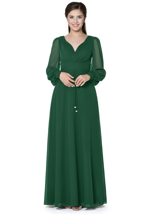  Azazie  Sage  Bridesmaid  Dress  Dark Green  Azazie 