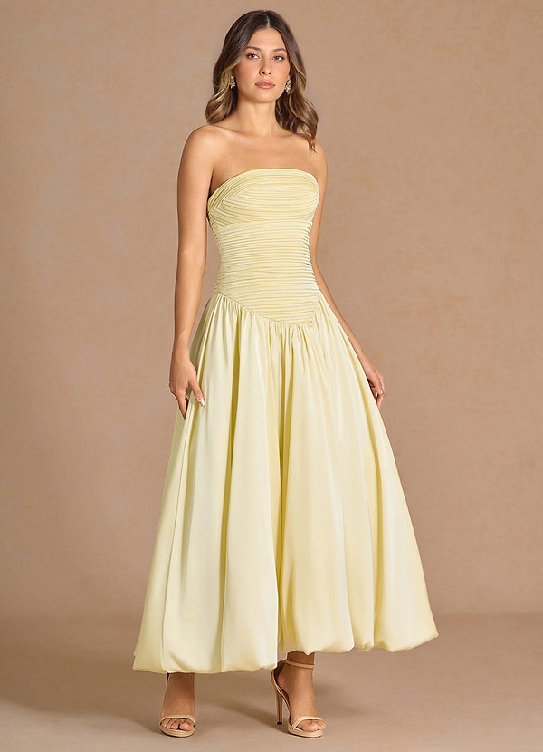 Meridith Butter Yellow Maxi Dress image1