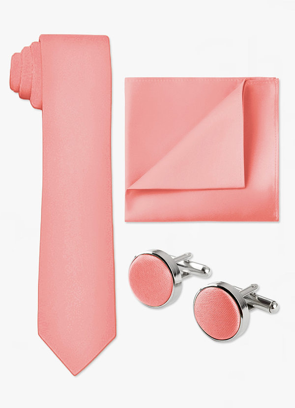 front Ensemble cravate, pochette et boutons de manchette assortis