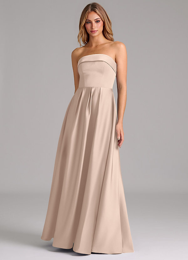 Lucienne Bridesmaid Dresses English Rose A-Line Strapless Stretch Satin Convertible Dress image1