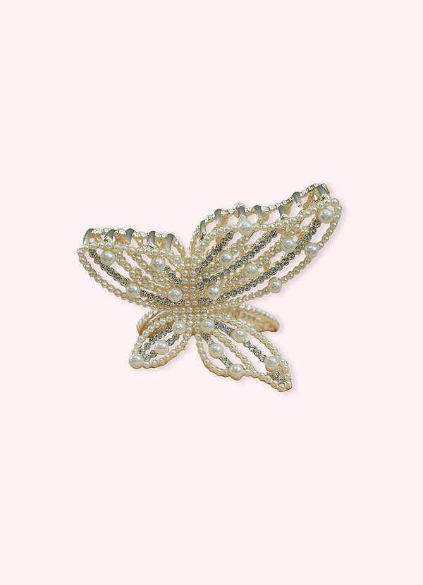 front Pearl Butterfly Hair Hairpin
