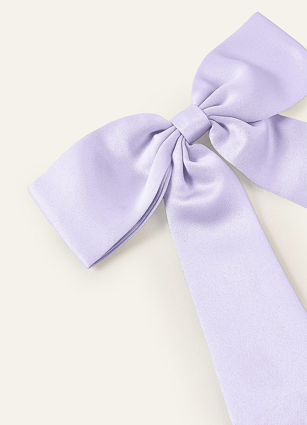 front Zestaw spinek do włosów z kokardką z satyny w pasującym kolorze