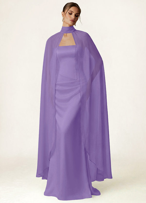 front Azazie Peleryna z szyfonu halter zwiewna