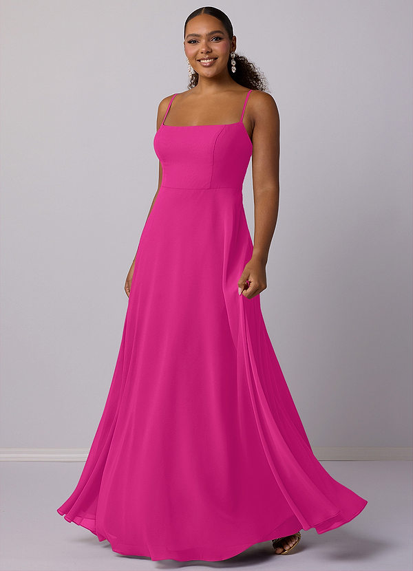 Barbie ♥ Azazie Bridesmaid Dresses Barbie Pink A-Line Chiffon Dress image1